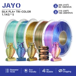 JAYO PLA Plus SILK Three Colors Silk Rainbow 3D Printer Filament 1.75mm 100% No Bubble FDM 3D Printer Materials for 3D Printer