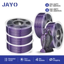 JAYO PLA Plus SILK Three Colors Silk Rainbow 3D Printer Filament 1.75mm 100% No Bubble FDM 3D Printer Materials for 3D Printer