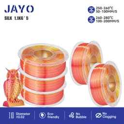 JAYO PLA Plus SILK Three Colors Silk Rainbow 3D Printer Filament 1.75mm 100% No Bubble FDM 3D Printer Materials for 3D Printer