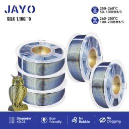 JAYO PLA Plus SILK Three Colors Silk Rainbow 3D Printer Filament 1.75mm 100% No Bubble FDM 3D Printer Materials for 3D Printer