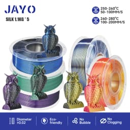 JAYO PLA Plus SILK Three Colors Silk Rainbow 3D Printer Filament 1.75mm 100% No Bubble FDM 3D Printer Materials for 3D Printer