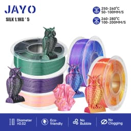 JAYO PLA Plus SILK Three Colors Silk Rainbow 3D Printer Filament 1.75mm 100% No Bubble FDM 3D Printer Materials for 3D Printer