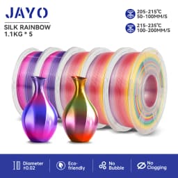 JAYO PLA Plus SILK Three Colors Silk Rainbow 3D Printer Filament 1.75mm 100% No Bubble FDM 3D Printer Materials for 3D Printer