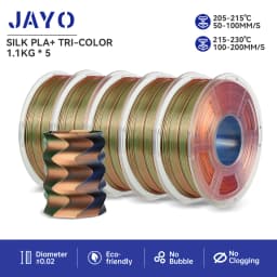 JAYO PLA Plus SILK Three Colors Silk Rainbow 3D Printer Filament 1.75mm 100% No Bubble FDM 3D Printer Materials for 3D Printer