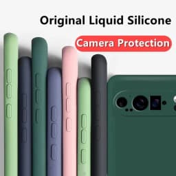 For Google Pixel 9 Pro Case Google Pixel 9 8 7 Pro 8A 7A 6A Cover Fundas Coque Soft Original Liquid Silicone Case Pixel 9 Pro XL