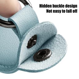 Leather U Disk Pouch Anti Lost USB Flash Drive Protective Cover USB Flash Drive Storage Bag Key Ring Holder Digital Accessories