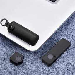Leather U Disk Pouch Anti Lost USB Flash Drive Protective Cover USB Flash Drive Storage Bag Key Ring Holder Digital Accessories