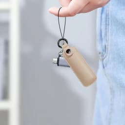 Leather U Disk Pouch Anti Lost USB Flash Drive Protective Cover USB Flash Drive Storage Bag Key Ring Holder Digital Accessories