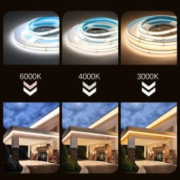 DC12V COB LED strip light 384LED 8mm PCB Warm White Cool White Continous Home Cove Wardrobe Light Ambient Light