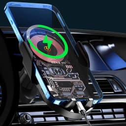 Wireless Car Charger Vehicle Mount Rotation Phone Holder Auto Clamping Safe Stable Smartphone Dashboard Mount For Vehicles