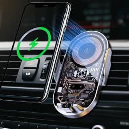 Wireless Car Charger Vehicle Mount Rotation Phone Holder Auto Clamping Safe Stable Smartphone Dashboard Mount For Vehicles