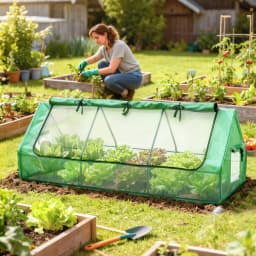 Small Polytunnel with Mesh Windows Portable Mini Green House