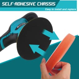 Cordless Car Polisher, Eccentric Polishing Machine, Dual Action Buffer Polishing Machine Set,2.0Ah Battery 8 Variable Speed
