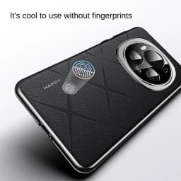 Luxury Plain Leather + Camera Lens Protection Case For Honor Magic 6 Pro Magic6 Magic 6 RSR X50 Hard Slim Good Texture Cover