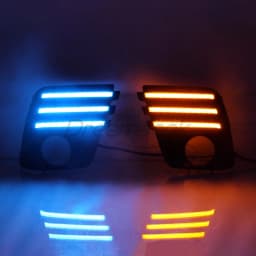 LED DRL Daytime Running Light For Subaru Forester SK 2022 2023 2024 Fog Lamp W/ Dynamic Sequential Turn Signal 3 Color Headlight