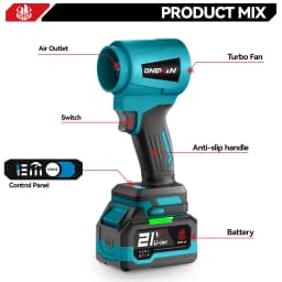 Brushless Electric Turbo Blower 300000RPM Jet Fan 400M/S Handheld Leaf Dust Car Dryer Blowing Tool For Makita 18V Battery Pin