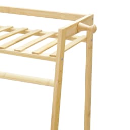 Voltsify Bamboo Bedroom Garment Clothes Rack Brown 110cm &130cm