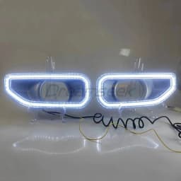 LED DRL Daytime Running Light for Jeep Wrangler JL 2018+ Auto Driving W/ Yellow Turn Signal Light Front Bumper Fog Lamp Daylight