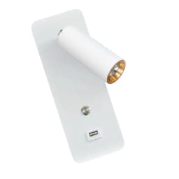 Minimalist Wall Lamp, Reading Light Bedside 3000K Warm White Light USB Interface