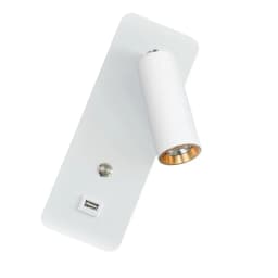 Minimalist Wall Lamp, Reading Light Bedside 3000K Warm White Light USB Interface