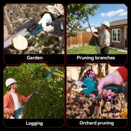 ONEVAN Brushless Telescoping Pole Electric Chainsaw 8inch 6inch 30mm Pruning Shears 4IN1 Garden Tool For Makita 18V Battery Pin
