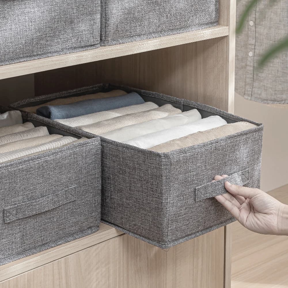 Livingandhome Foldable Fabric Clothes Jeans Storage Organizer