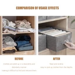 Livingandhome Foldable Fabric Clothes Jeans Storage Organizer