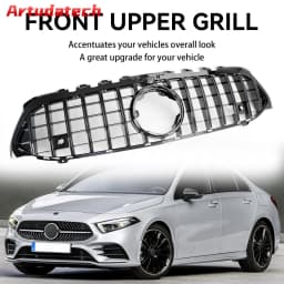 Artudatech GT Style Front Bumper Grille Grill Fit for Mercedes Benz A-Class W177 2019-2023