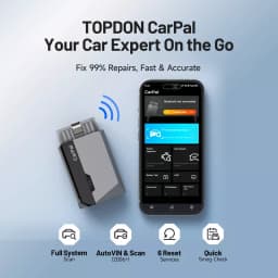 TOPDON CarPal OBD2 Code Reader Scanner Car Health Check Smog Check Battery Test Full System Scan 6 Reset Services OBD2 Scanner