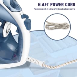 Electric Iron Portable Steam Iron, Non-Stick Stainless Soleplate, Temperature Regulation | Automatic Cleaning | Spray Functions