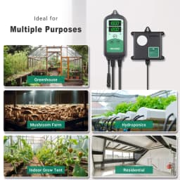 INKBIRD ICC-510 Digital CO2 Controller & Monitor Air Quality with 2 Outlets CO2 Generator For Greenhouse Grow Tent Indoor Use
