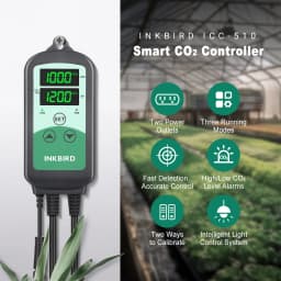 INKBIRD ICC-510 Digital CO2 Controller & Monitor Air Quality with 2 Outlets CO2 Generator For Greenhouse Grow Tent Indoor Use