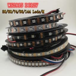 1/5m 5V WS2812 12V WS2815 LED Strip 30/60/74/96/144 LEDs/m Addressable IC Pixel 5050 RGB Lights Tape IP30/65/67 Magic Neon Bar