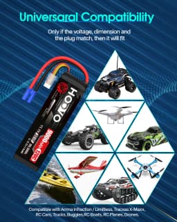 HOOVO 3S 11.1 V Lipo Battery EC5 Plug 9000 mAh 120C Soft Case RC Battery for RC Truck Car Heli Plane Rock Crawler Airplane Boat