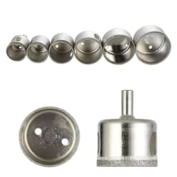 30pcs Diamond Drill Bit Tile Cutter Emery Hole Saw Dia 6 To 50mm Ceramic/Marble/Glass