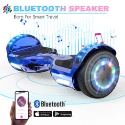 Hoverboard with Seat EVERCROSS PLUS XP9 - 6.5", Bluetooth, LED Lights, 4Ah Battery, Max Speed 15 km/h, Hoverkart for Kids