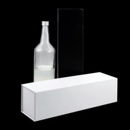Wholesale White Magnetic Bottle Gift Folding Box with Neck Holder