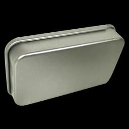 Pack of 50 Silver Rectangular Tin Box with Sliding Lid / 80(L) x 50(W) x 15(H) mm