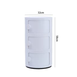 Round Multi-tiered Drawer Storage Unit Organizer for Bedrooms, Living Rooms, Kitchens, Bathrooms