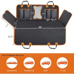 Universal Waterproof Pet Car Seat Cover, Dog Car Seat Cover for Back Seat with Mesh Window Double-Layer Thickening Anti-Dirty