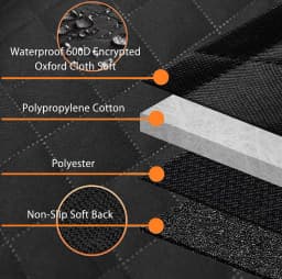 Universal Waterproof Pet Car Seat Cover, Dog Car Seat Cover for Back Seat with Mesh Window Double-Layer Thickening Anti-Dirty