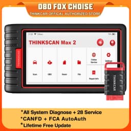 THINKCAR ThinkScan Max 2 Diagnostic Tools Full system Support CANFD For GM 2023 AF DPF IMMO 28 Reset ECU Coding OBD2 Scanner