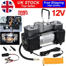 Heavy Duty Portable Electric Car Tyre Inflator 150PSI Air Compressor Pump 12V UK