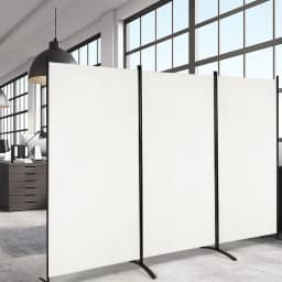 GOFLAME 3 Panel Folding Room Divider Paravent Partition Privacy Screen Seperator-White