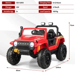 DORTALA Parent-Child Ride on Toy Car Toddlers 12V Battery Electric Vehicle w/ Remote
