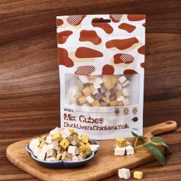 Waita Freeze Dried Mixed Cube (DuckLiver & Chicken & Yolk) 70g - Cat Dog Pet Healthy Food Treats High Protein Training Reward