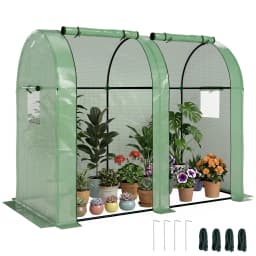 Tomato Greenhouse with 2 Roll-Up Doors, Portable Green House, 185 X 94 X 150cm
