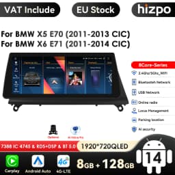 AI Intelligent Player 2 Din Android Car Radio Multimedia Video Player for BMW X5 E70 X6 E71 CCC CIC GPS Navi Carplay Auto 4G RDS