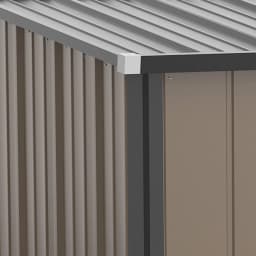 Outdoor Storage Shed Steel Garden Shed W/ Lockable Door for Garden, Brown