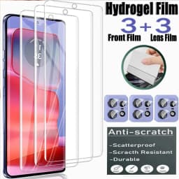 6in1 Hydrogel Film For Motorola Moto Edge 50 Pro 30 40 Pro Ultra 30 40 Neo Screen Protector For Moto G84 G54 Camera Lens Film